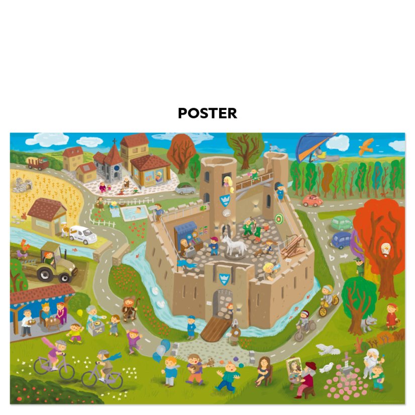 Puzzle pro děti Vrať se v čase (plus plakát) - Středověk