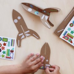 Papírová kreativní sada pro děti - Vyrob si rakety