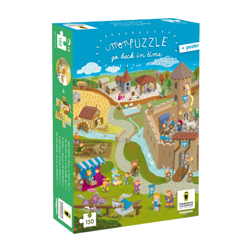 Puzzle pro děti Vrať se v čase (plus plakát) - Středověk
