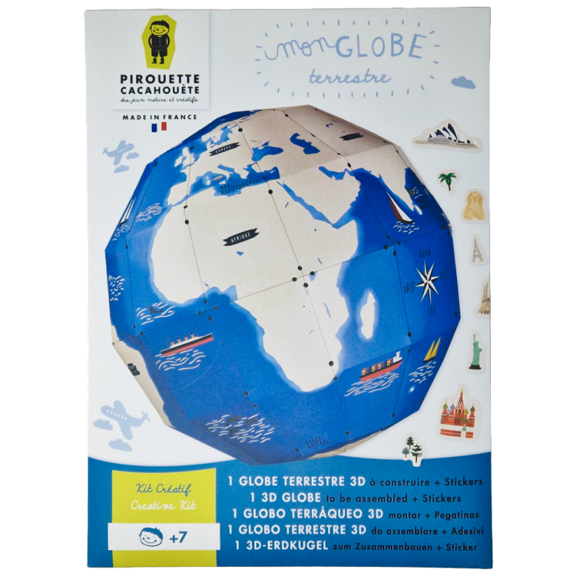 Paper DIY kit for kids - Build and decorate 3D Globe