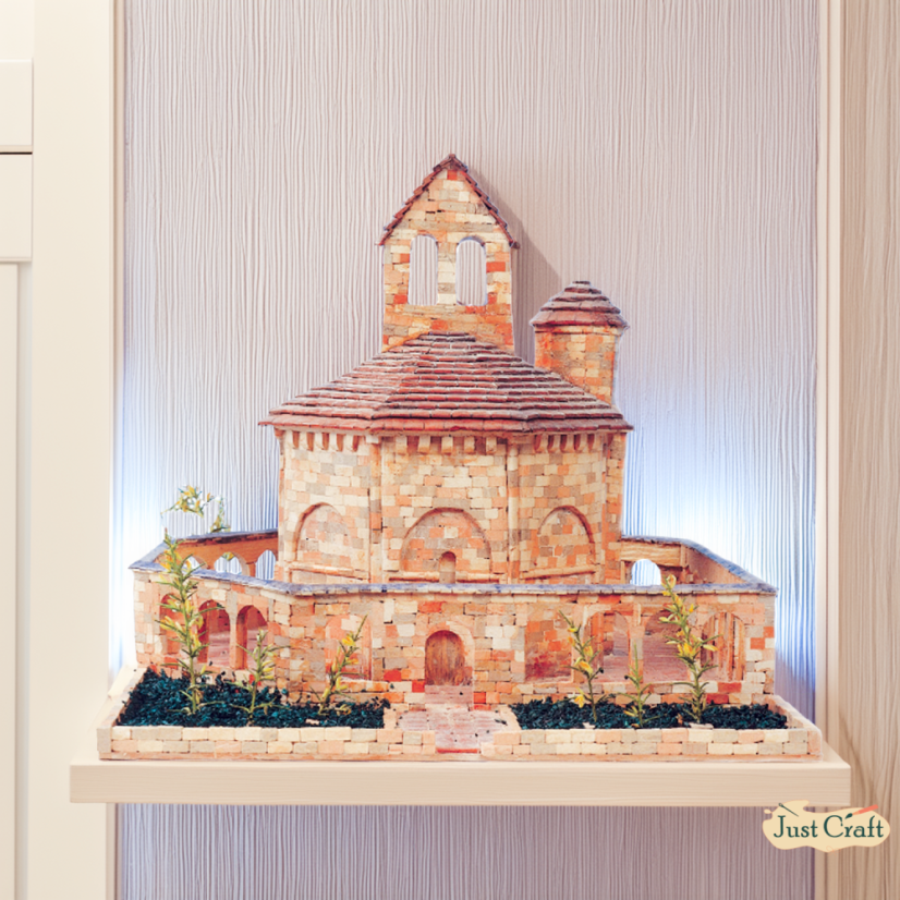 Stavebnice s cihel Domenech Cuit - Kostel Santa María de Eunate