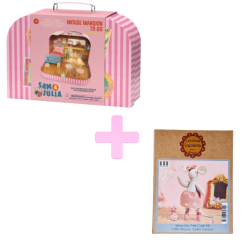 Kreativní šicí sada Myška Baletka + Baletní pokoj k sestavení