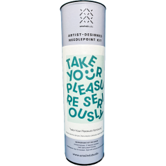 Autorská vyšívací sada - Take your pleasure seriously - Blue