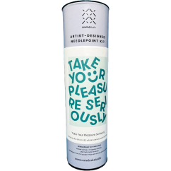Autorská vyšívací sada - Take your pleasure seriously - Blue