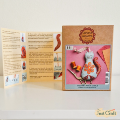 Folk Embroidered Cat Felt Craft Mini Kit