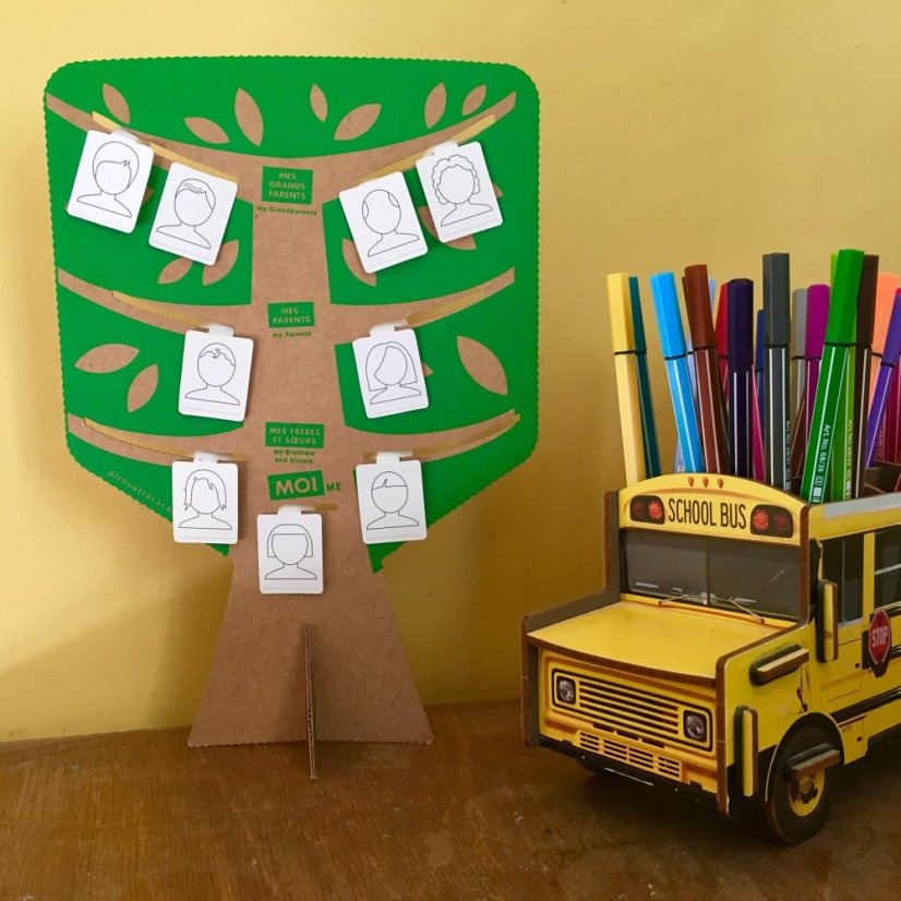 Paper DIY kit for kids Mon - Create your Family tree