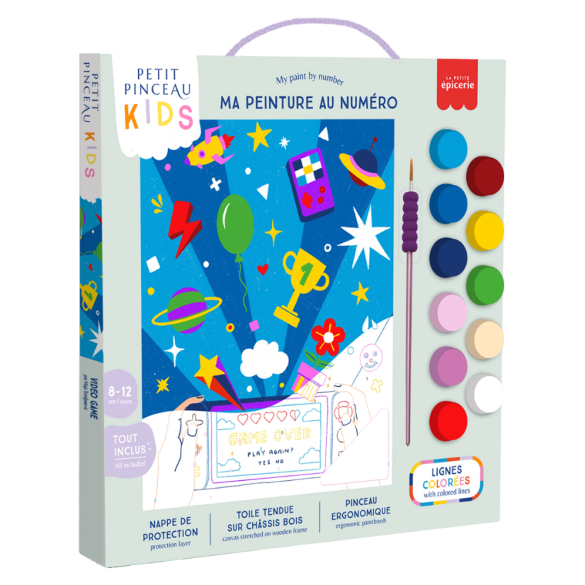 Painting by numbers for kids Petit Pinceau Kids - Videogame