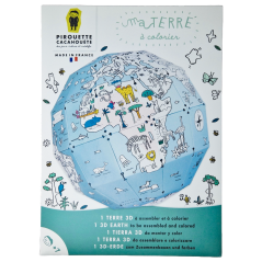 Papírová kreativní sada pro děti - Vyrob si a namaluj 3D Zemi