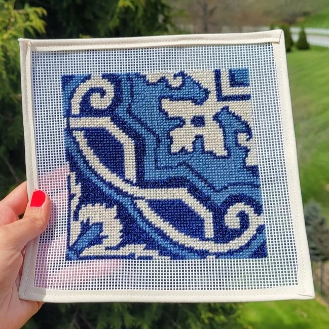 Artist Designed Needlepoint Kit - Portuguese Tile
