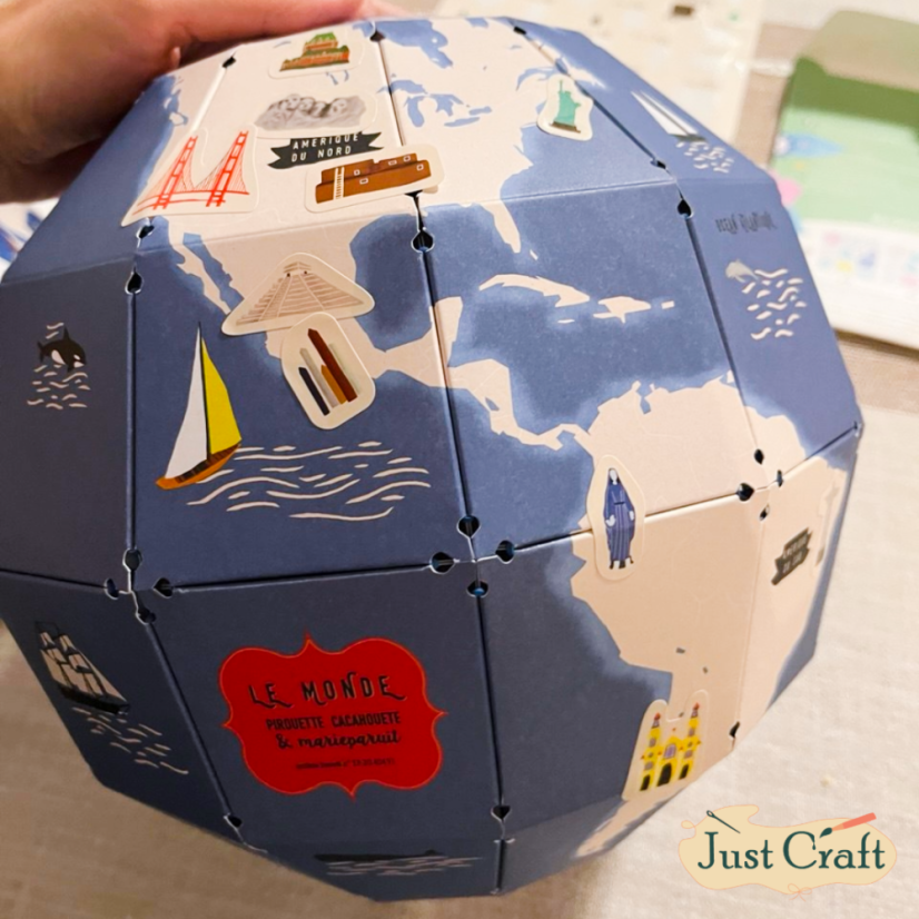 Papírová kreativní sada pro děti - Vyrob si 3D Glóbus