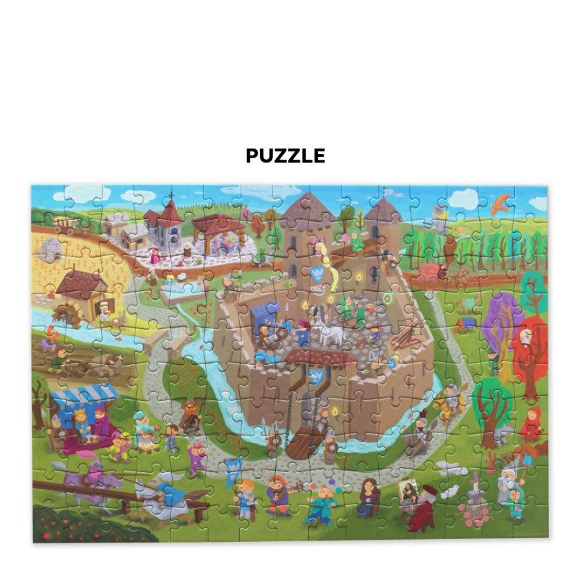 Puzzle pro děti Vrať se v čase (plus plakát) - Středověk