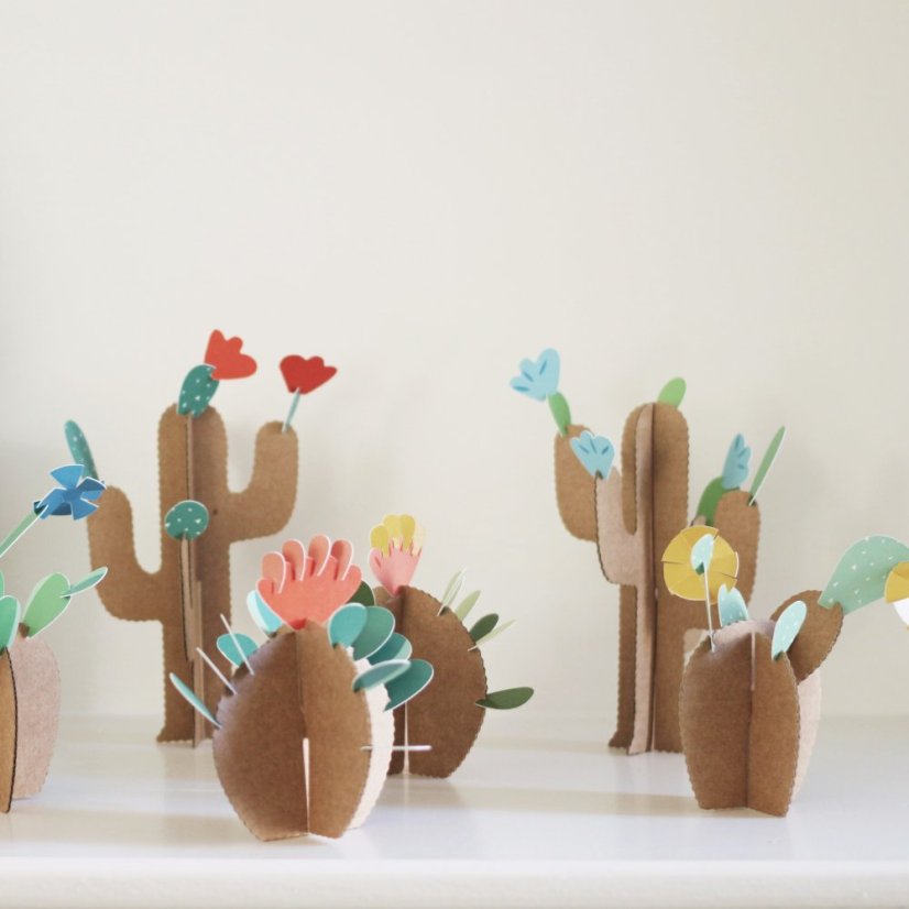 Papírová kreativní sada pro děti - Vyrob si kaktusy