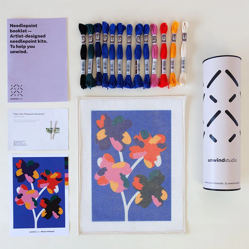 Autorská vyšívací sada - Four Flowers