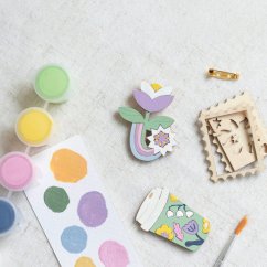 Sada na výrobu 3 dřevěných broží