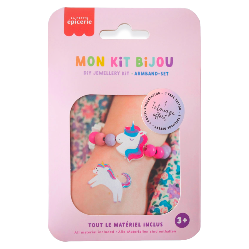 Sada pro děti na výrobu náramku Mon Kit Bijou - Jednorožec