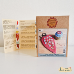 Embroidered Scissors Pouch & Mini Pincushion Felt Craft Mini Kit