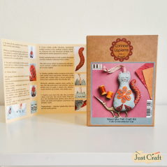 Folk Embroidered Cat Felt Craft Mini Kit