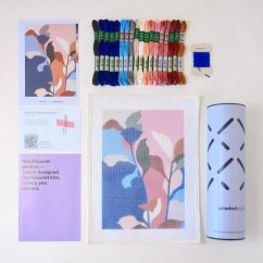 Autorská vyšívací sada - Pink Foliage