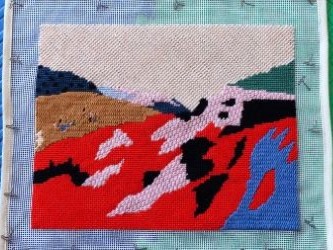 How to block needlepoint canvas