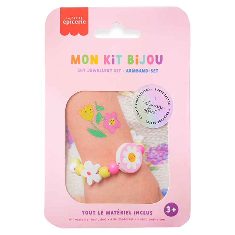 Sada pro děti na výrobu náramku Mon Kit Bijou - Květiny