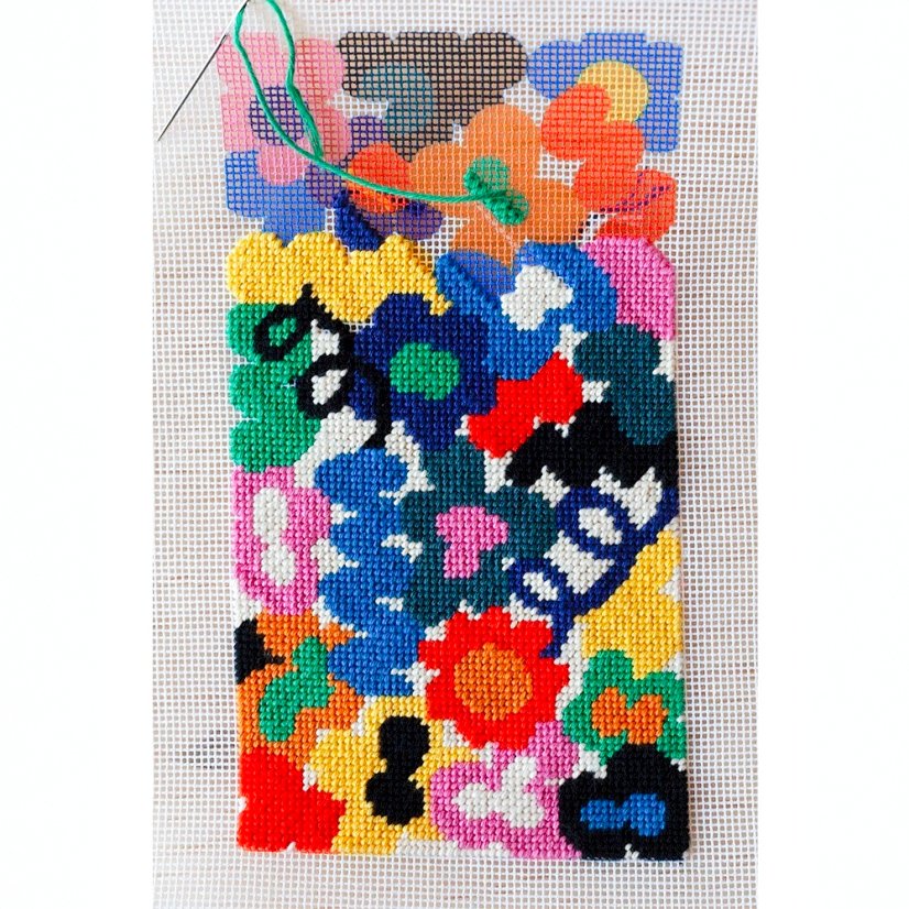 Artist Designed Needlepoint Kit - Jungley Flowers
