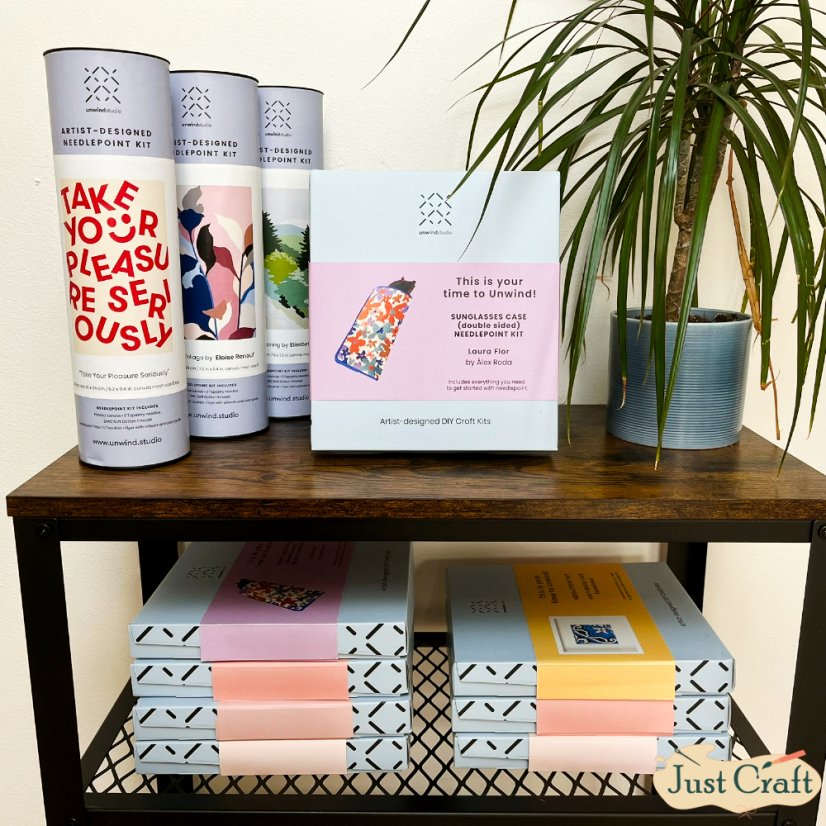 Artist Designed Needlepoint Kit - Sunglasses Case - Laura Flor