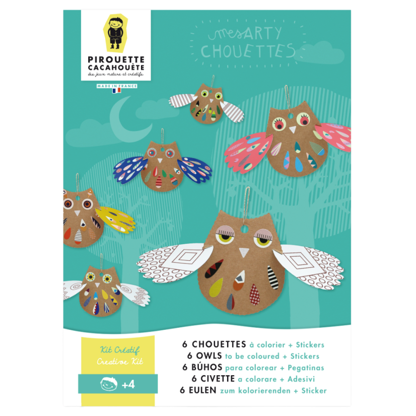Papírová kreativní sada pro děti - Vyrob si sovy