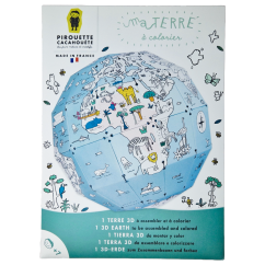 Paper DIY kit for kids - Assemble and color 3D Earth