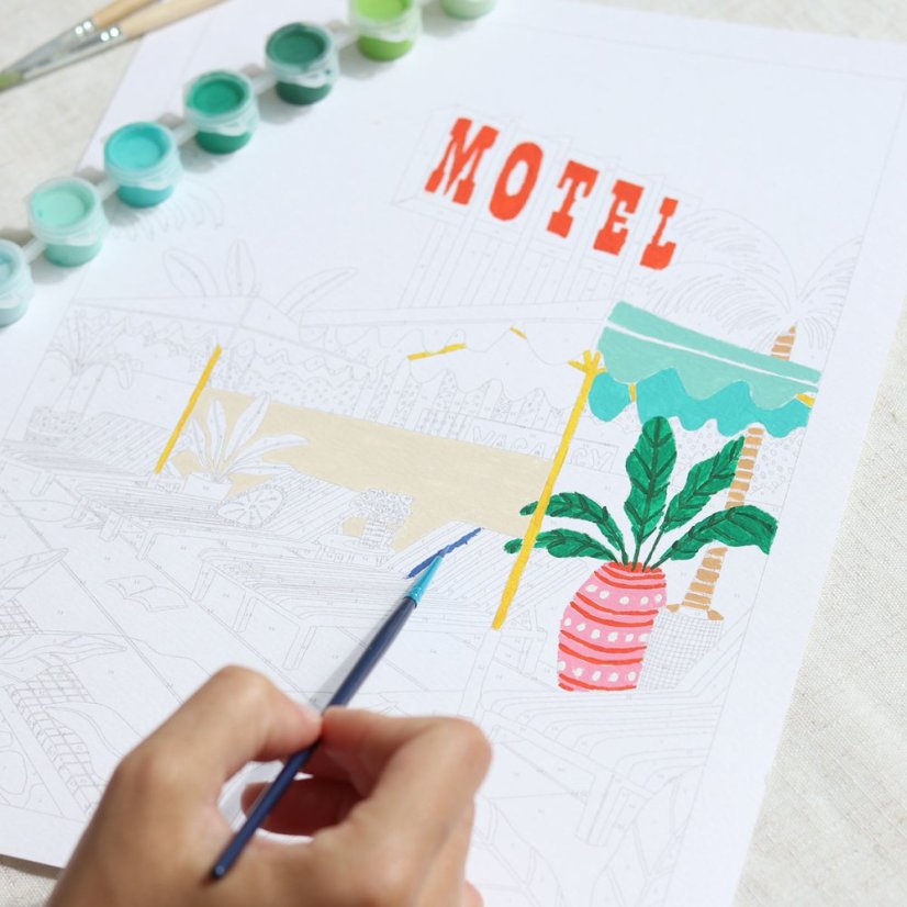 Painting by numbers Petit Pinceau - The Motel Pool