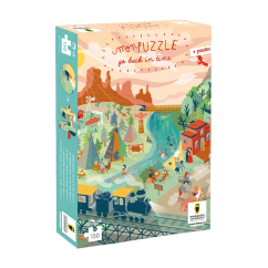 Puzzle for kids Go back in time (plus a poster) - Wild West