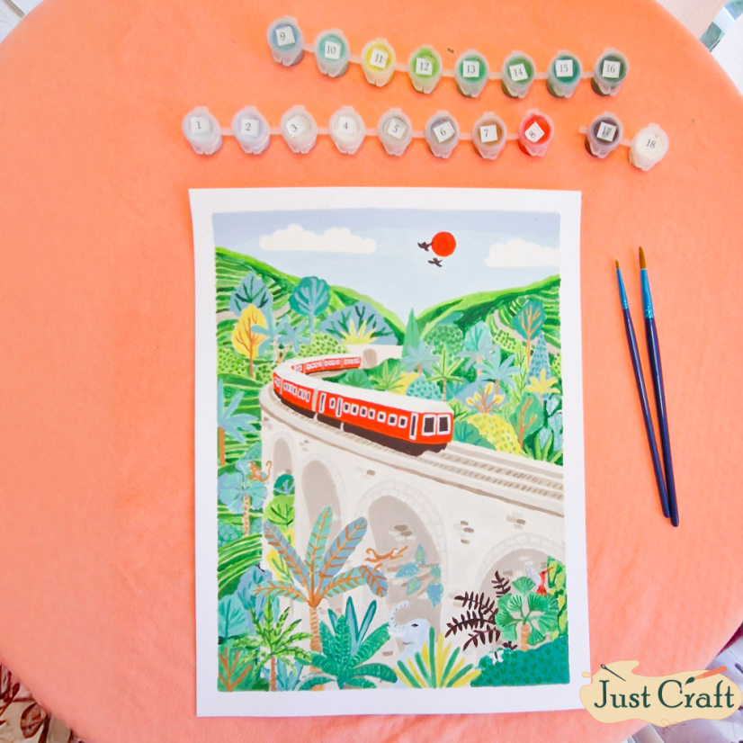 Painting by numbers Petit Pinceau - Sri Lanka Train