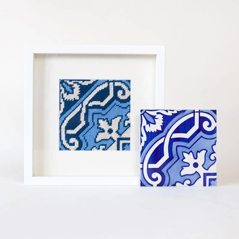 Artist Designed Needlepoint Kit - Portuguese Tile