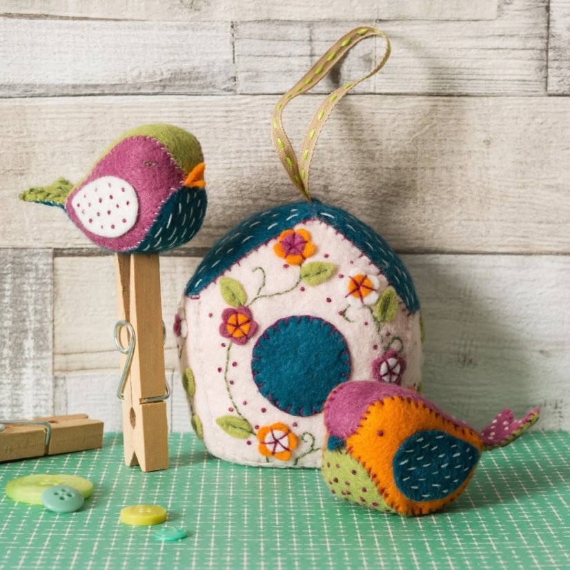 Birdhouse and Birds Felt Craft Kit