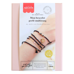 Multi-Row Beaded Bracelet Kit - Black Edition
