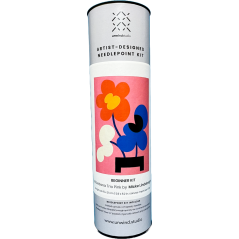 Artist Designed Needlepoint Kit for Beginners - Mickebana Pink