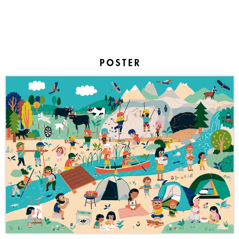 Puzzle for kids Go back in time (plus a poster) - Prehistory