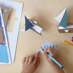 Papírová kreativní sada pro děti - Vyrob si plachetnice
