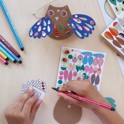 Paper DIY kit for kids - Create owls
