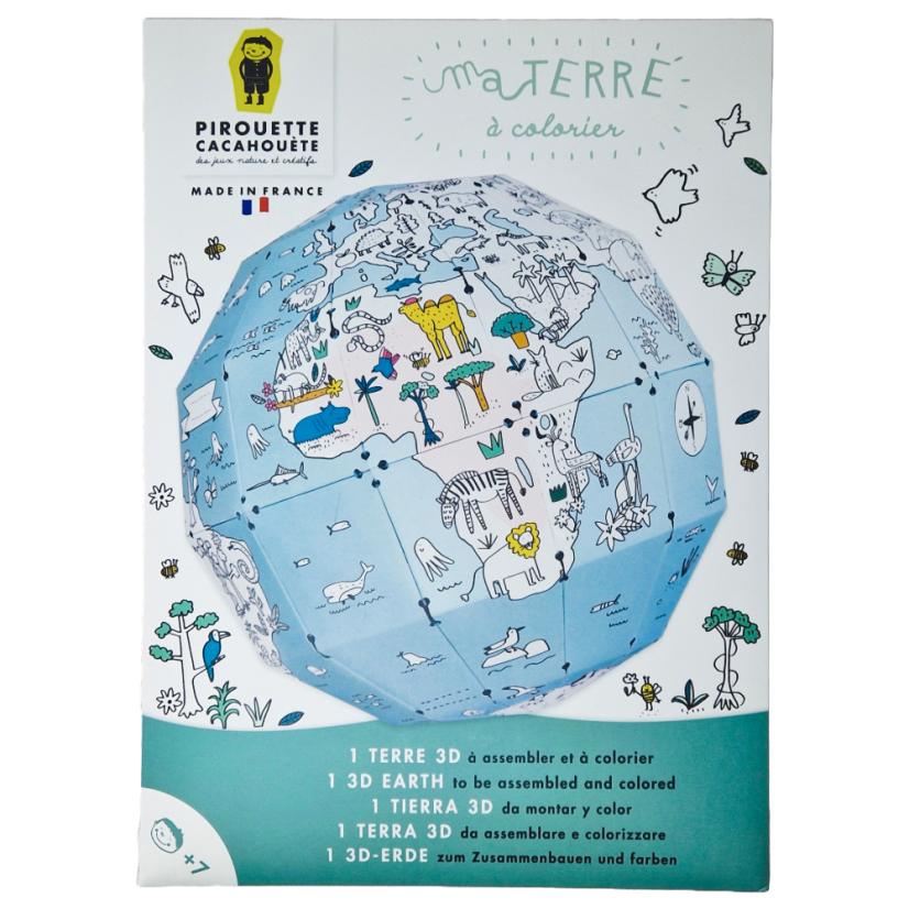 Papírová kreativní sada pro děti - Vyrob si a namaluj 3D Zemi