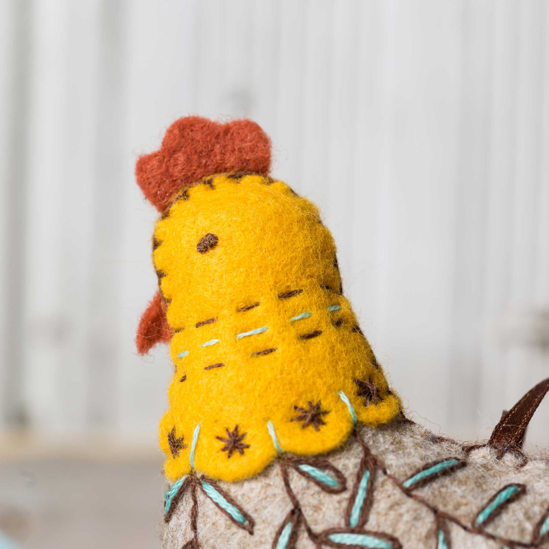 Kreativní šicí sada - Francouzská slepička z plsti