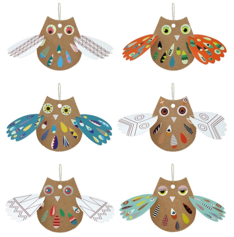 Paper DIY kit for kids - Create owls