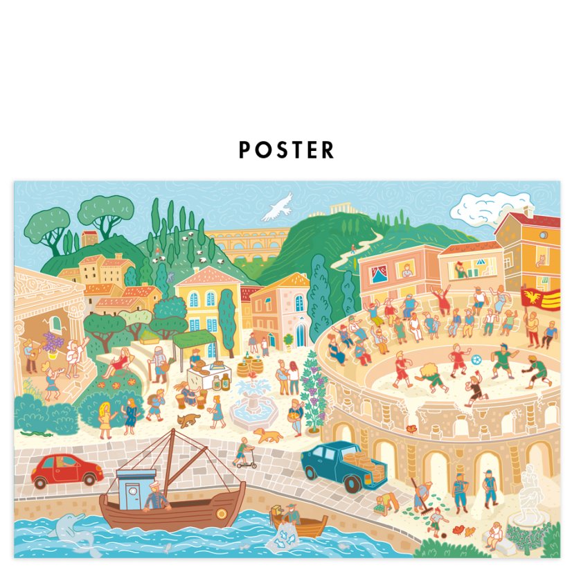 Puzzle for kids Go back in time (plus a poster) - Antiquity