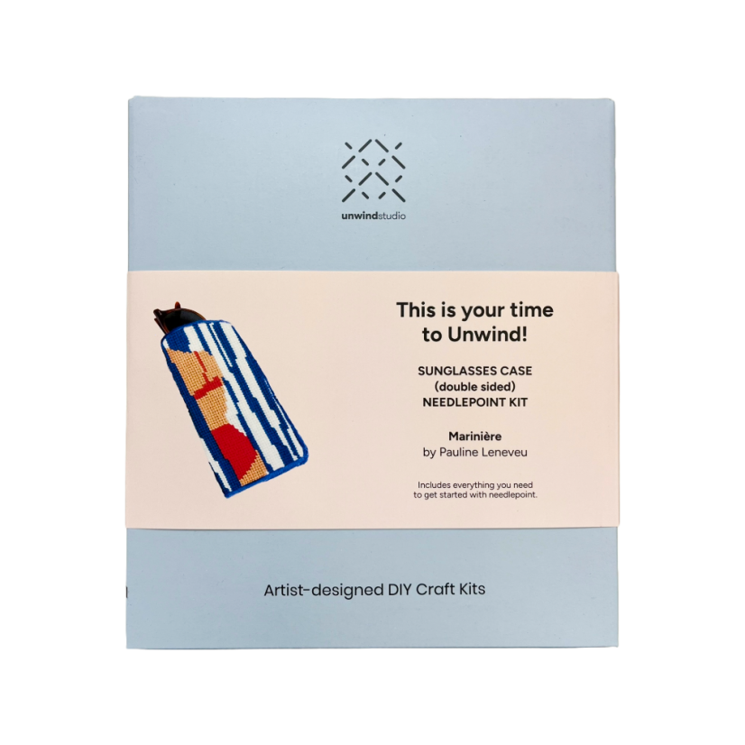 Artist Designed Needlepoint Kit - Sunglasses Case - Mariniere