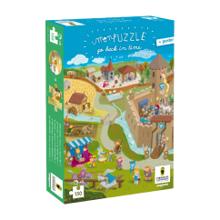 Puzzle for kids Go back in time (plus a poster) - Middle Ages