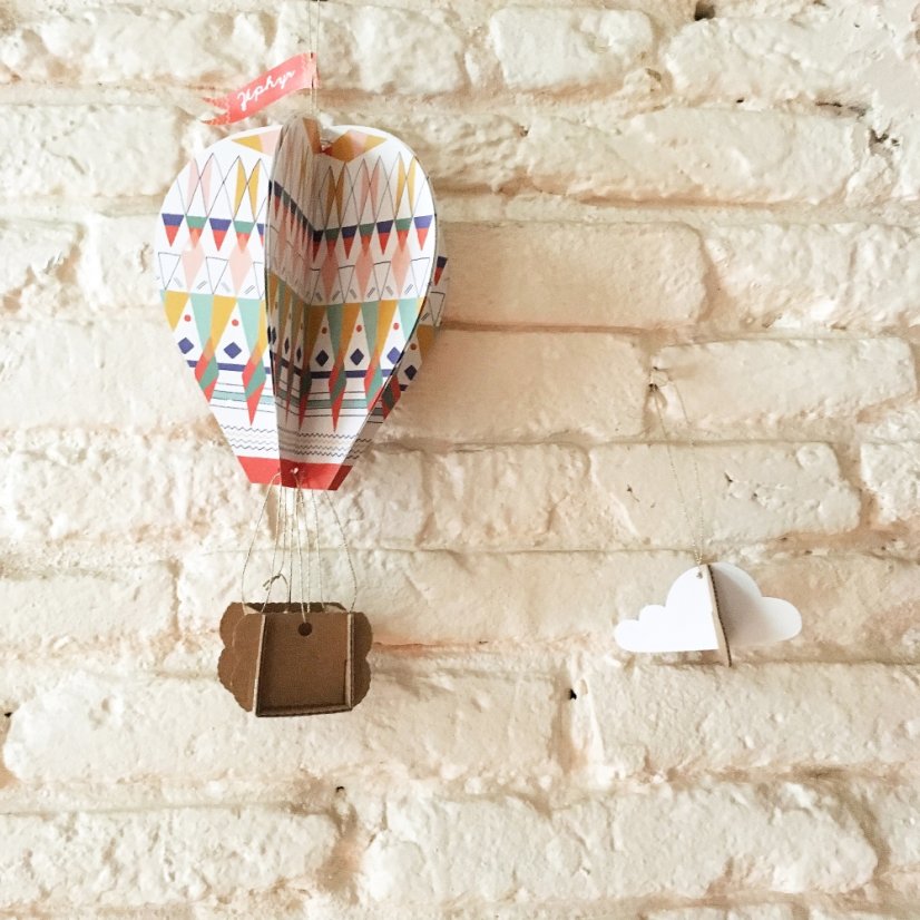 Papírová kreativní sada pro děti - Vyrob si horkovzdušný balón