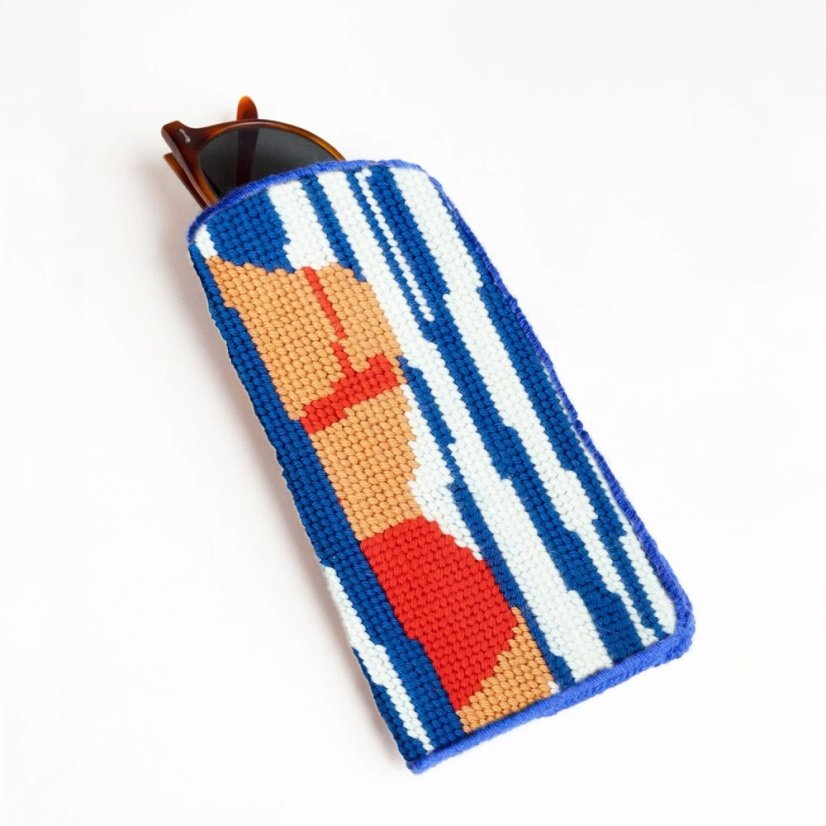 Artist Designed Needlepoint Kit - Sunglasses Case - Mariniere