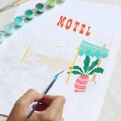 Malování podle čísel Petit Pinceau - Motelový bazén