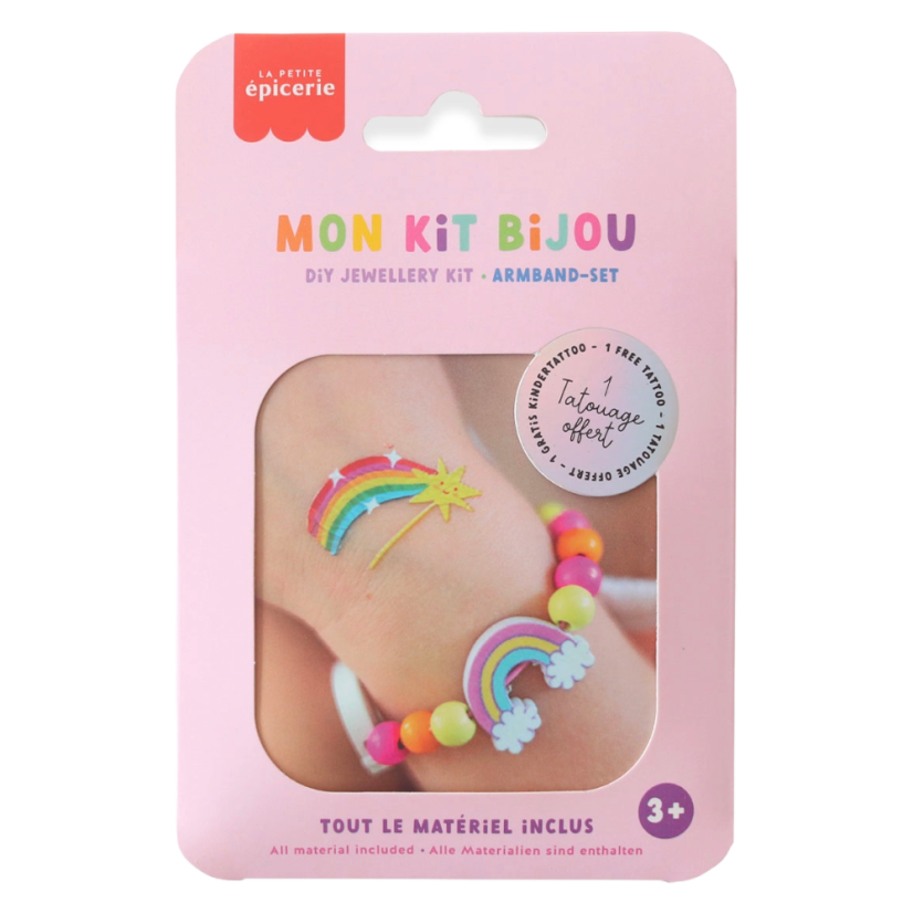 Sada pro děti na výrobu náramku Mon Kit Bijou - Duha